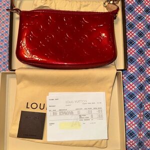Louis Vuitton Red Vernis Pochette. Retired. $980